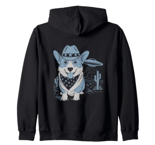Corgi Hund Cowboy Wilder Westen Wüste Ufo Alien Männer Kapuzenjacke Corgi Hund Cowboy Wilder Westen Wüste Ufo Alien Männer Kapuzenjacke von Western Corgi Dog Alien Außerirdischer Mystery