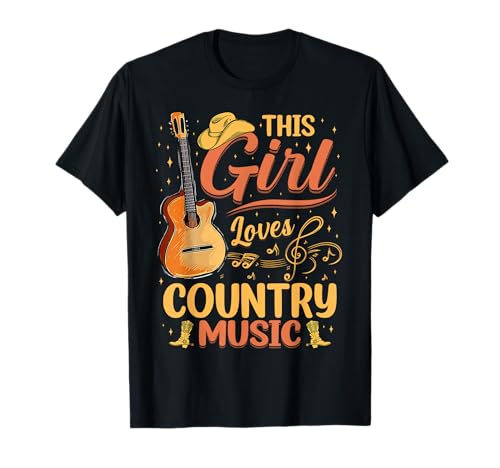 Dieses Mädchen liebt Country-Musik, 90er, Vintage-Lover, Western T-Shirt Dieses Mädchen liebt Country-Musik, 90er, Vintage-Lover, Western T-Shirt von Western Country Music and Cowboy Hat