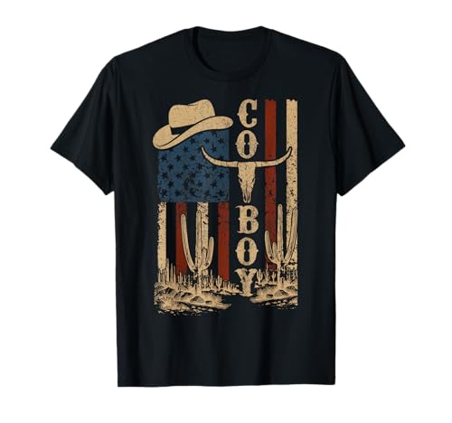 Western Country Rodeo für Herren, für Jungen und Kinder, Cowboy im Southern Retro-Design T-Shirt von Western Country Rodeo Southern Retro Cowboy Tees