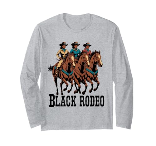 Lustiger schwarzer Rodeo Spruch Cowgirl Power Horse Queen Damen Herren Langarmshirt Lustiger schwarzer Rodeo Spruch Cowgirl Power Horse Queen Damen Herren Langarmshirt von Western Riders African American Ranch Culture