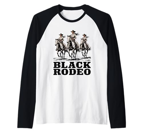 Lustiger schwarzer Rodeo Spruch Cowgirl Power Horse Queen Damen Herren Raglan Lustiger schwarzer Rodeo Spruch Cowgirl Power Horse Queen Damen Herren Raglan von Western Riders African American Ranch Culture