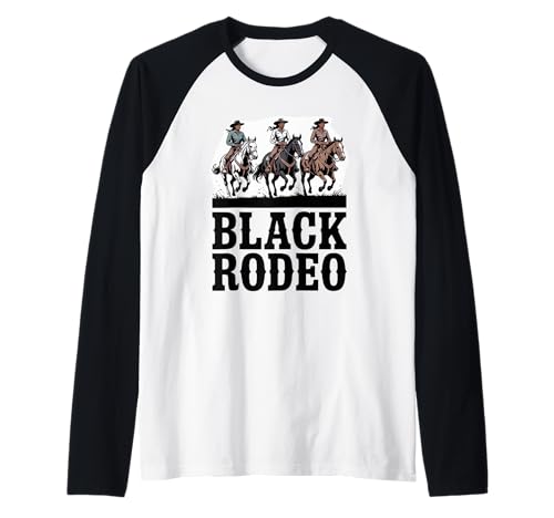 Lustiger schwarzer Rodeo Spruch Cowgirl Power Horse Queen Damen Herren Raglan Lustiger schwarzer Rodeo Spruch Cowgirl Power Horse Queen Damen Herren Raglan von Western Riders African American Ranch Culture