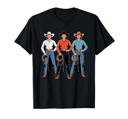 Lustig Latina Cowgirl Spruch Ranchera Rodeo Schwestern Frauen Männer T-Shirt von Western Women Mexican Heritage Country Mother Mom