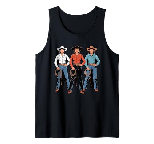 Lustig Latina Cowgirl Spruch Ranchera Rodeo Schwestern Frauen Männer Tank Top von Western Women Mexican Heritage Country Mother Mom