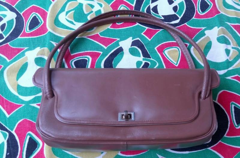 Braune Tasche Aus Den 1950Er Jahren Originalform, Komplett Leder von WesternSwingHulagirl
