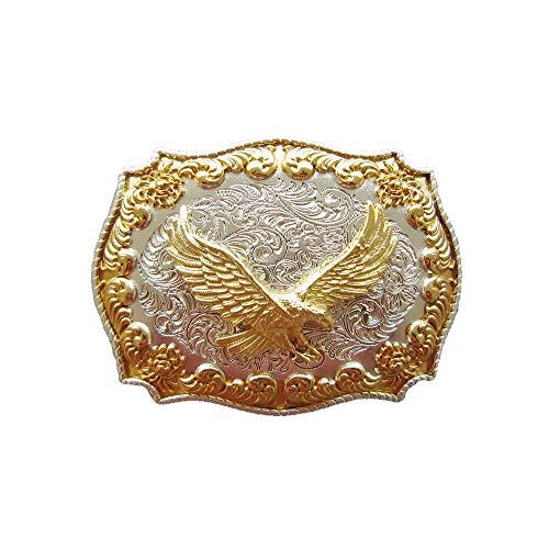 Gürtelschnalle Buckle Gürtelschließe Adler versilbert vergoldet für Wechselgürtel von Westernlifestyle