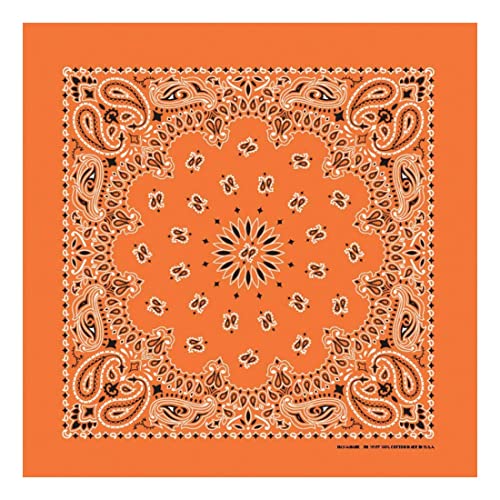 Paisley Bandana - Original Made in USA, Biker, Motorrad, Country Line Dance orange von Westernlifestyle