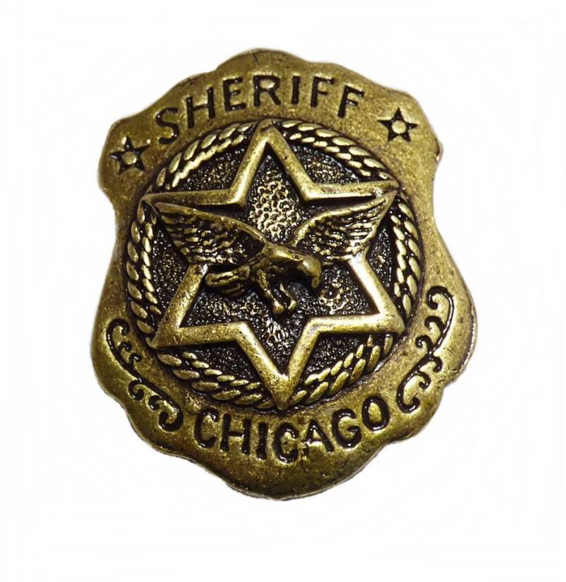 Westernlifestyle Anstecknadel Anstecker Pin Sheriffstern Sheriff Chicago Adler Western Country von Westernlifestyle