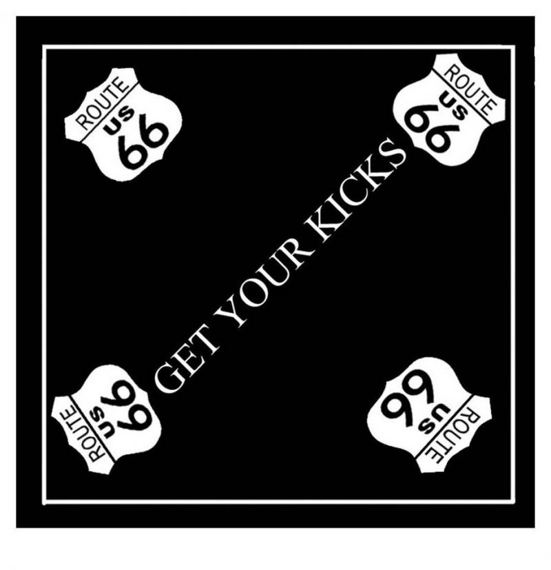 Westernlifestyle Bandana Route 66 schwarz weiss von Westernlifestyle