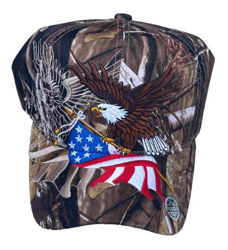 Westernlifestyle Baseball Cap Native Pride Adler Flagge USA Cap mit Schild Bestickt Camouflage von Westernlifestyle