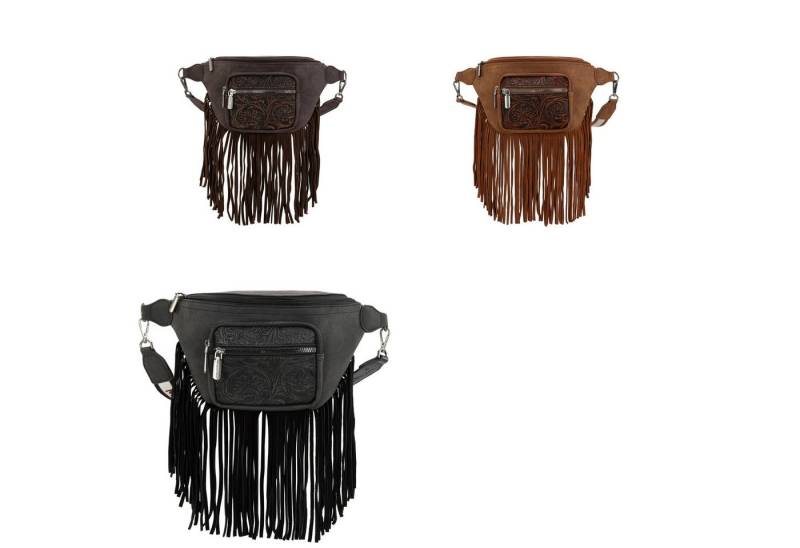 Westernlifestyle Bauchtasche Bianca Bauchtasche Gürteltasche Hüfttasche im Westernstyle mit Fransen von Westernlifestyle