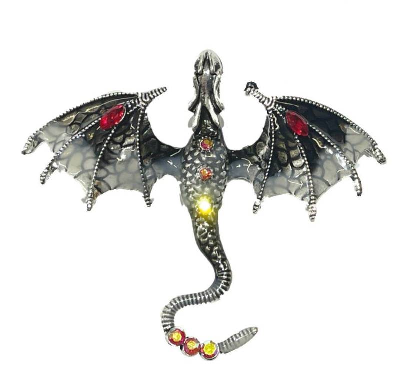 Westernlifestyle Brosche Mystische Anstecknadel Brosche Drachen Dragon von Westernlifestyle