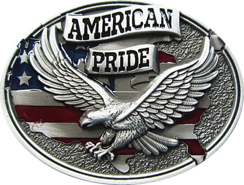 Westernlifestyle Gürtelschnalle American Pride farbig Westernbuckle von Westernlifestyle