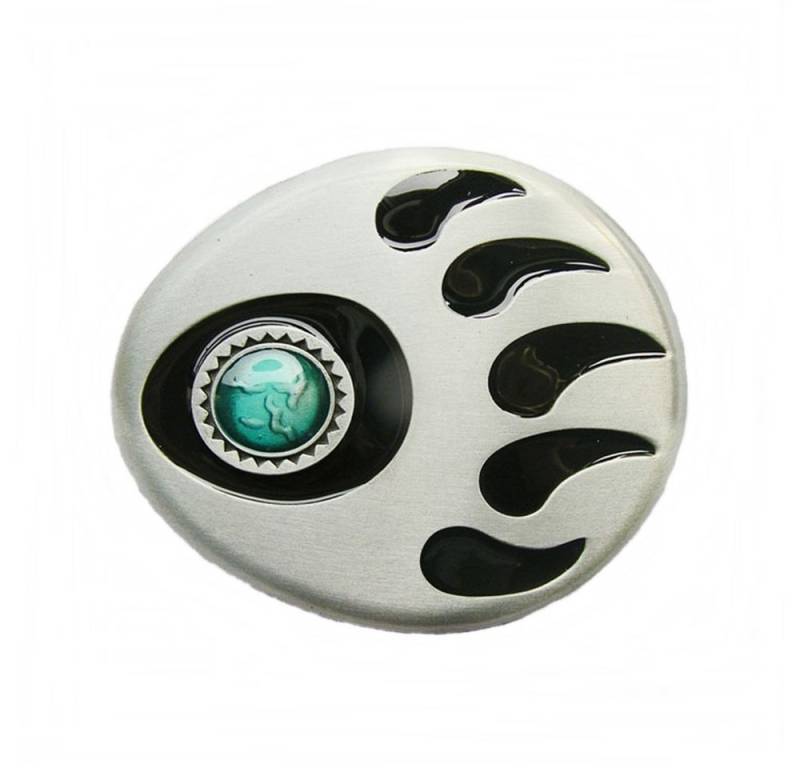 Westernlifestyle Gürtelschnalle Bärentatze mit türkisem Stein Gürtelschnalle Buckle Gürtelschließe von Westernlifestyle