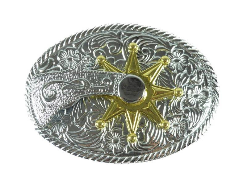 Westernlifestyle Gürtelschnalle Sich drehender Spore Buckle Gürtelschliesse für Wechselgürtel von Westernlifestyle