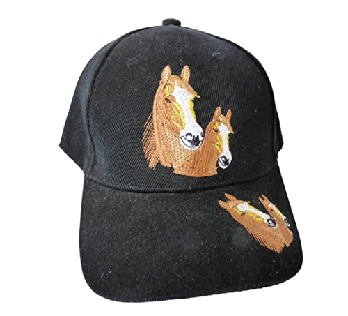 Westernlifestyle Kinder Basecap Cap mit Schild Bestickt mit Pferd (Schwarz) von Westernlifestyle