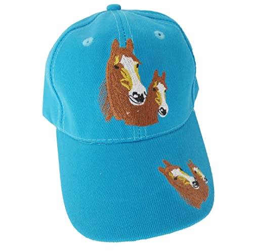 Westernlifestyle Kinder Basecap Cap mit Schild Bestickt mit Pferd (Türkis) von Westernlifestyle
