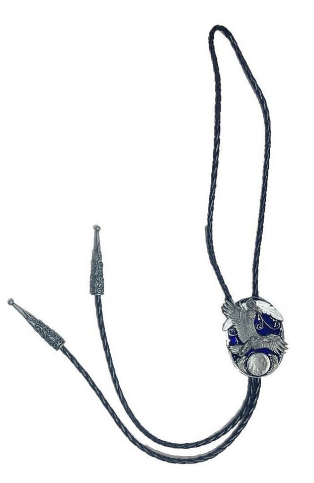 Westernlifestyle Krawatte Fliegender Adler Federn Liberty Coin Bolo Tie Westernkrawatte von Westernlifestyle