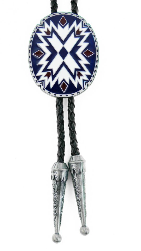 Westernlifestyle Krawatte Indianisches Ornament Bolo Tie Westernkrawatte von Westernlifestyle