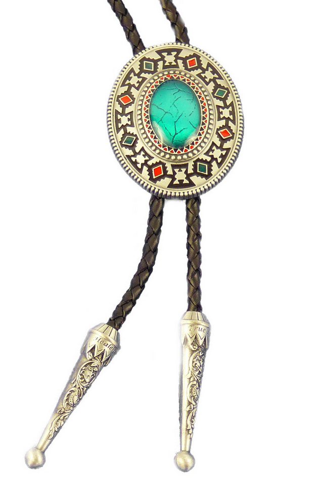 Westernlifestyle Krawatte Ornament türkis Bolo Tie Westernkrawatte von Westernlifestyle