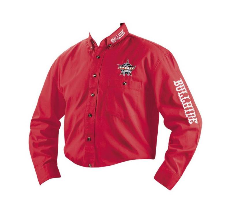 Westernlifestyle Langarmhemd Westernhemd Bullhide rot PBR von Westernlifestyle