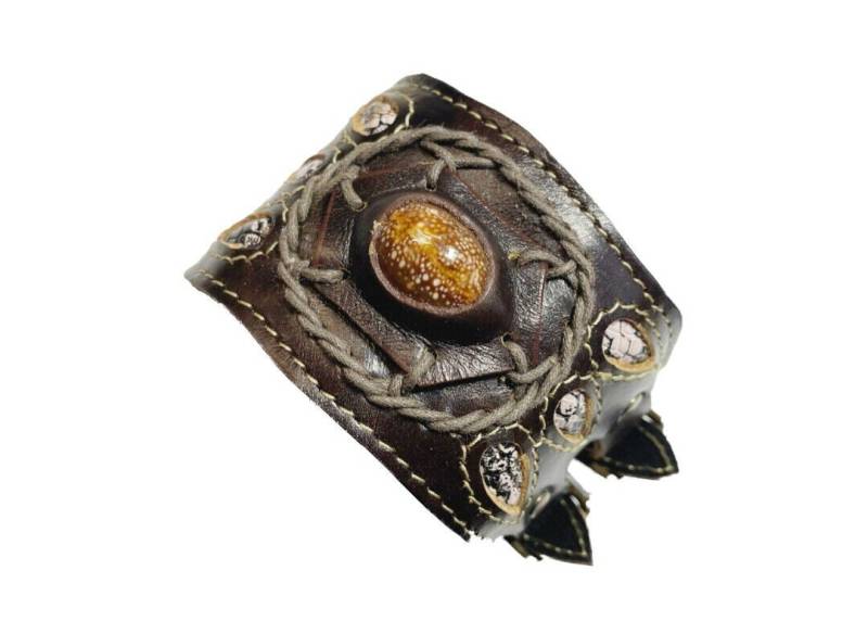 Westernlifestyle Lederarmband Echt Lederarmband Westernarmband BREIT braun und Sicherheitsfach von Westernlifestyle