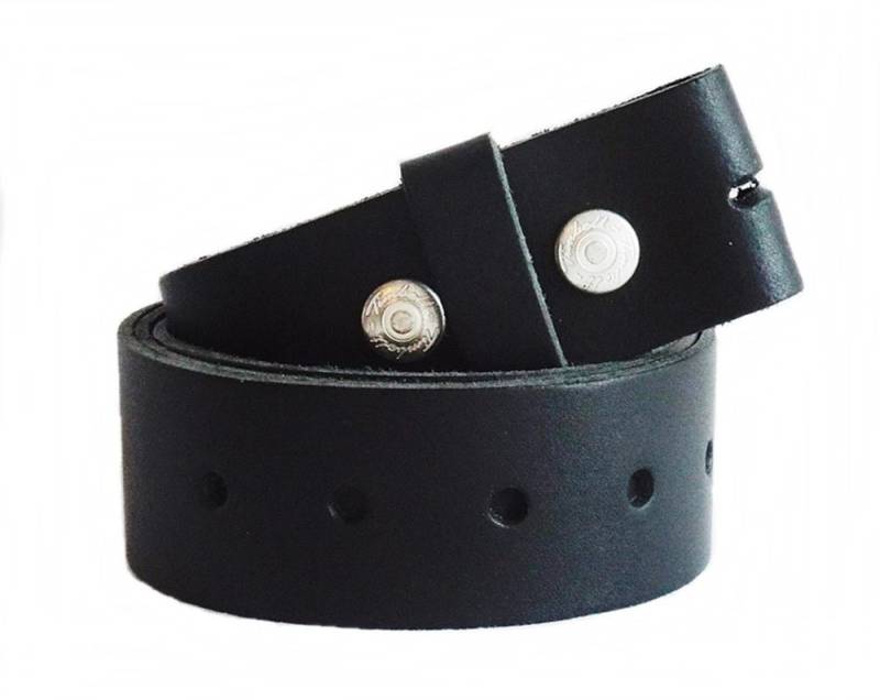 Westernlifestyle Ledergürtel Wechselgürtel echt Leder für Buckle schwarz von Westernlifestyle
