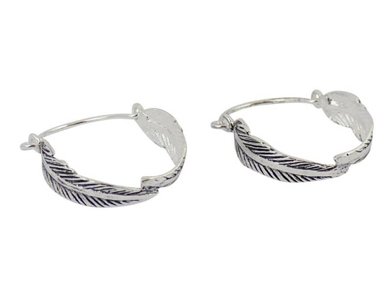 Westernlifestyle Paar Creolen 2 ineinander laufende Federn von Westernlifestyle