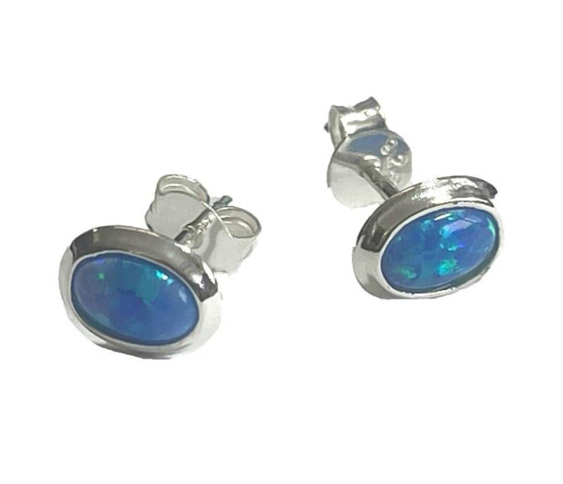 Westernlifestyle Paar Ohrstecker "Ozeanträume" – Ohrstecker mit synthetischem Opal in 925er Silber von Westernlifestyle