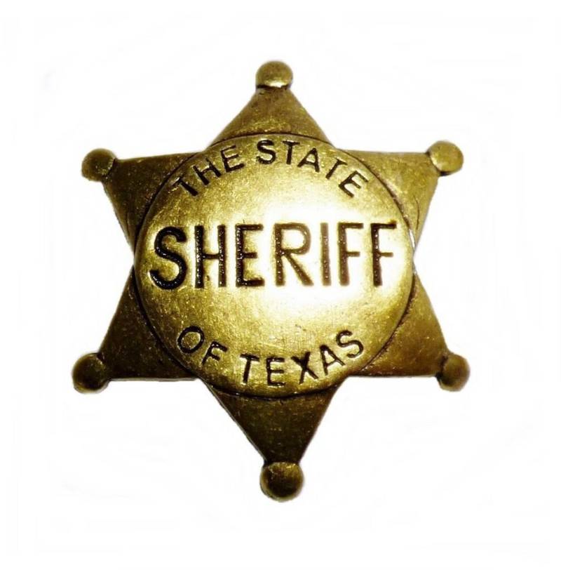 Westernlifestyle Pins Anstecker Pin Sheriffstern Sheriff The State of Texas Western Country von Westernlifestyle