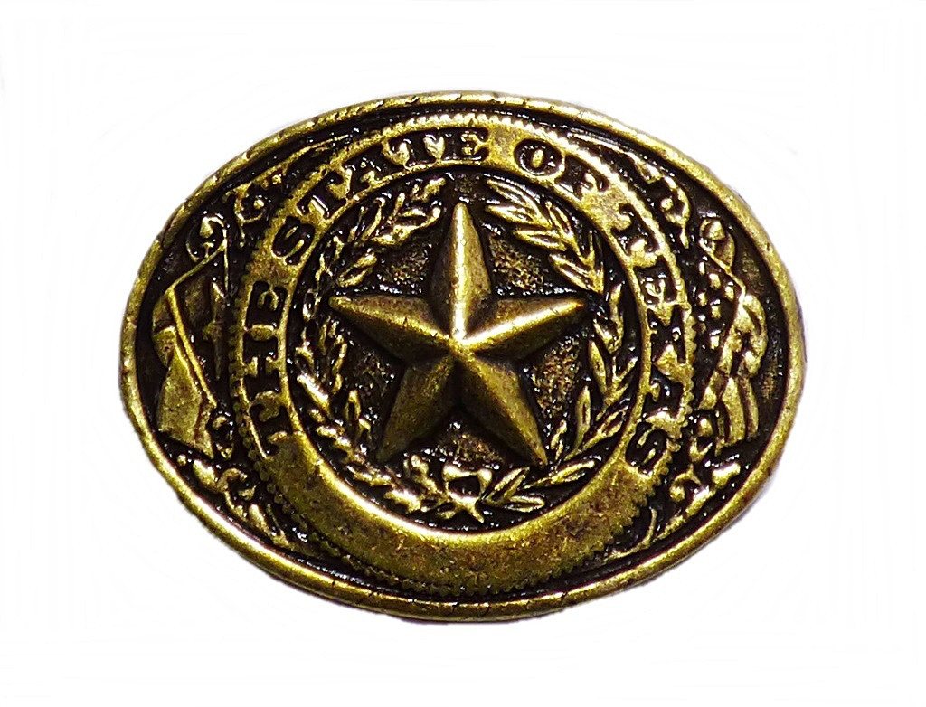 Westernlifestyle Pins Anstecker Pin The State of Texas Lone Star Sheriffstern Sheriff Wester von Westernlifestyle