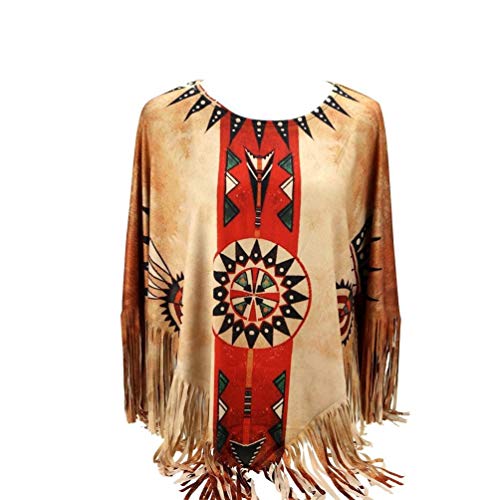 Westernlifestyle Poncho Umhang mit Fransen Flagge USA Pferd Aztec (Aztec) von Westernlifestyle