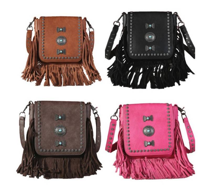 Westernlifestyle Schultertasche Mariposa Westerntasche Crossbody Hobo Umhängetaschen mit Fransen von Westernlifestyle