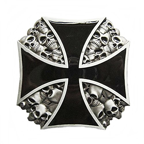 Westernranch Gürtelschnalle Buckle Eisernes Kreuz Iron Cross Totenkopf Skull Biker von Westernranch