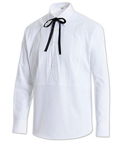 Stars & Stripes Old Style Westernhemd Joseph wei? Vintage Oldstyle Westernkleidung Westernbekleidung Grandfatherhemd (Medium) Wei? von Westernwear-Shop