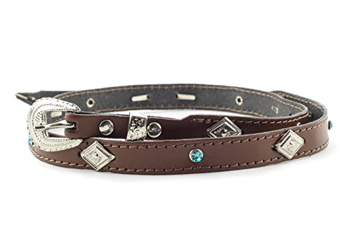 Western-Lederhutband HB-35 Hutband aus Leder für Cowboyhüte & Westernhüte als dekorative Ergänzung Cowboyhut Zubehör und Accessoires Braun von Westernwear-Shop