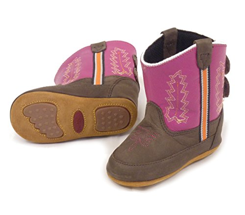 Westernwear-Shop Baby Leder-Cowboystiefel Westernstiefel Girl pink Baby-Westernstiefel Kinder-Westernstiefel Cowboy Boots für Mädchen (4) Pink von Westernwear-Shop