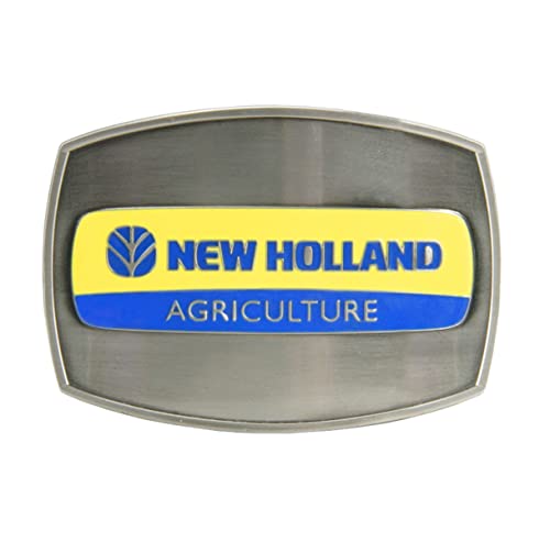 Westernwear-Shop New Holland Agriculture Gürtelschnalle - Gürtelschließe Belt Buckle Silber - Landwirtschaft US Farmer Fanartikel Zubehör die perfekte Geschenkidee von Westernwear-Shop