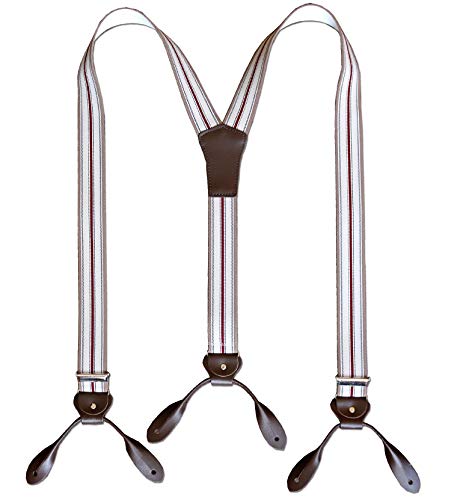 Westernwear Vintage Style Hosenträger mit Lederlaschen rot & grau gestreift Oldstyle Westernkleidung, Old Style Hosenträger, Old Style Grandpa Style Kleidung Vintage Rot Westernwear Vintage Style Hosenträger mit Lederlaschen rot & grau gestreift Oldstyle Westernkleidung, Old Style Hosenträger, Old Style Grandpa Style Kleidung Vintage Rot von Westernwear-Shop