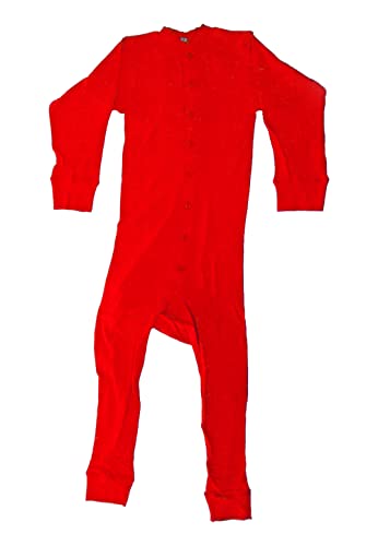Westernwear Western Long John Cowboy Baumwoll-Unterw??sche versch. Farben - einteilig mit Ges??? Schlitz (Rot, XL) von Westernwear-Shop