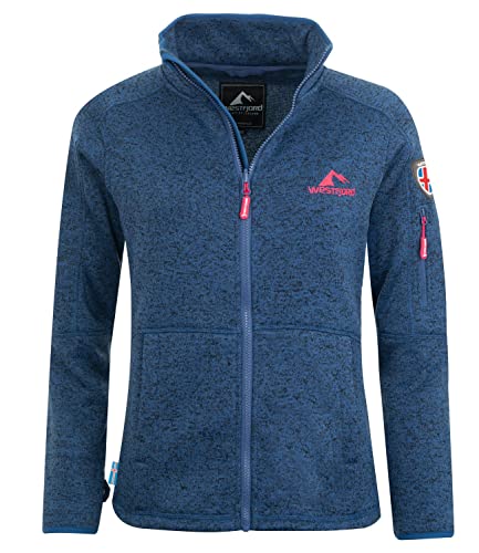 Westfjord Damen Fleecejacke Katla, Marineblau/Magenta, Größe XS von Westfjord