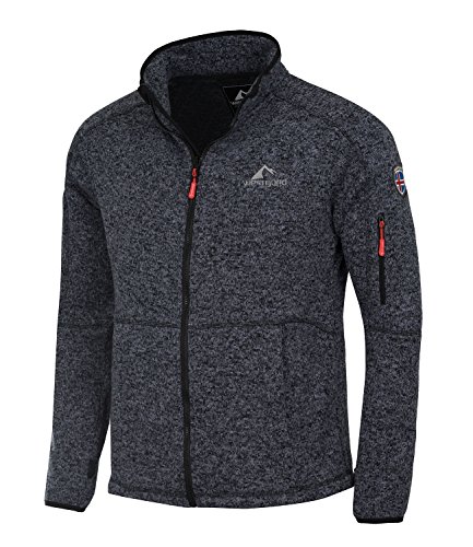 Westfjord Herren Fleecejacke Katla, Schwarz/Grau, Größe S von Westfjord