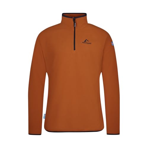 Westfjord Herren Hekla Half Zip Fleece Pullover, Braun/Marineblau, Größe XXL von Westfjord