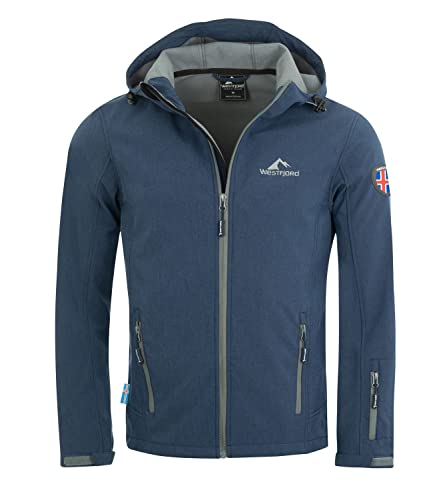 Westfjord Herren Softshell Jacke Eldfjall, Französisch Blau/Antrazit, Größe 4XL von Westfjord