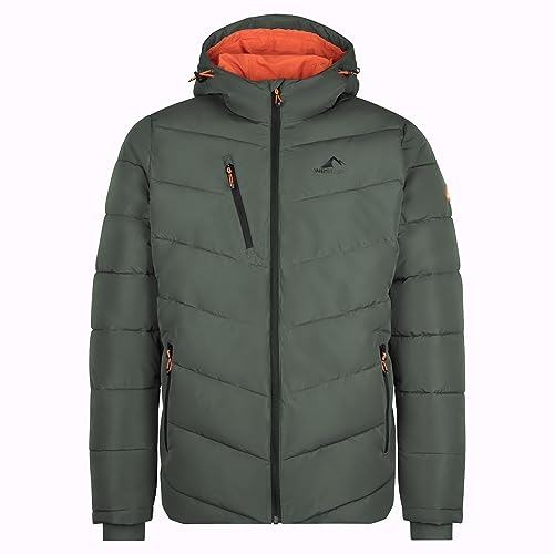 Westfjord wasserabweisende, winddichte und isolierte Jacke für Männer KIRKJUFELL, Dunkle Olive/Schwarz/Orange, Größe M von Westfjord