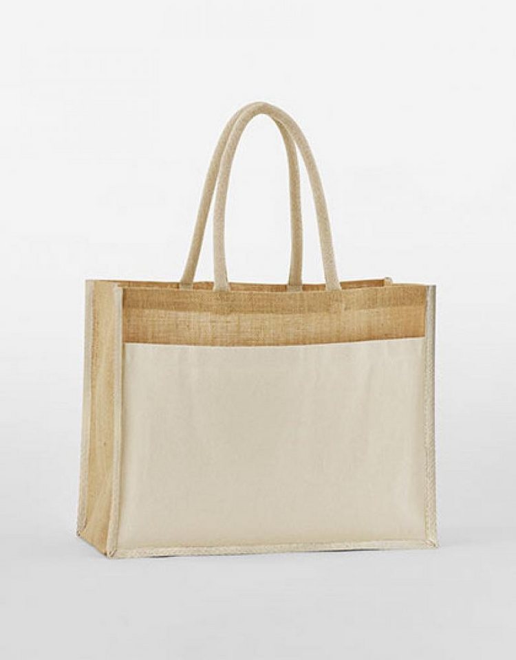 Westford Mill Einkaufsshopper Cotton Pocket Natural Starched Jute Shopper von Westford Mill