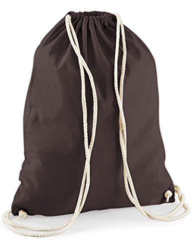 Westford Mill Gymsac 37x46cm Turnbeutel Baumwoll-Rucksack Chocolate von Westford Mill