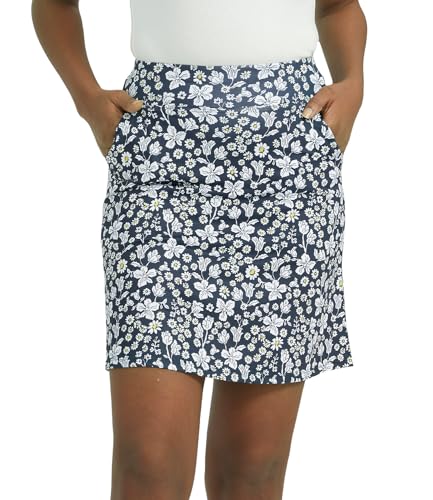 Westkun Damen Skort Knielang Sportrock mit Hose Hosenrock Sommer Workout Running Sportrock und Taschen Wanderrock Copihue XL von Westkun