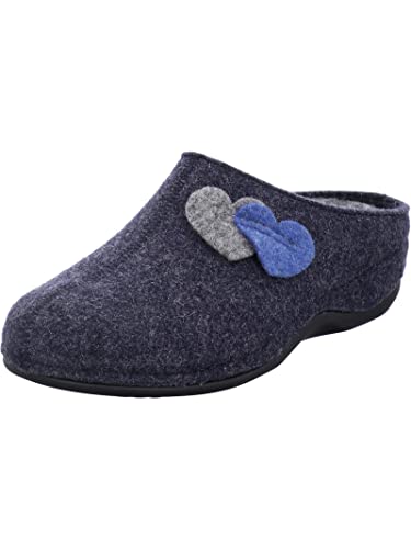 Westland Damen Pantoffeln Cholet 02,Weite H (Weit),Wechselfußbett,schlapfen,drinnen,Indoor,daheim,zuhause,Herbst,Blau (Marine Kombi),42 EU / 8 UK von Westland