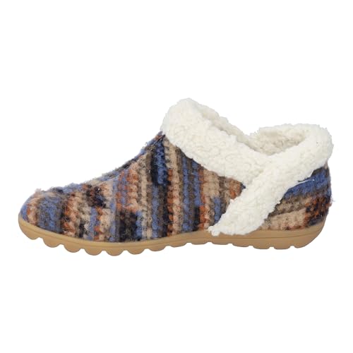 Westland Damen Pantoffeln Cadiz 03,Weite G (Normal),Wechselfußbett,schlapen,Home-Slipper,House-Slipper,patschen,Blau (Jeans-Multi),41 EU / 7 UK von Westland